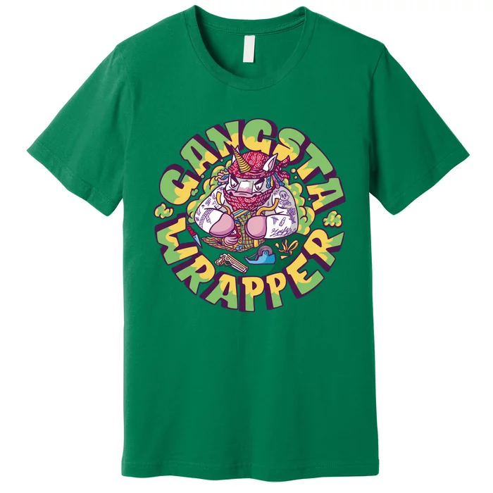 Gangsta Wrapper Unicorn Christmas Premium T-Shirt