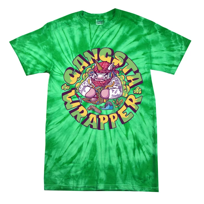 Gangsta Wrapper Unicorn Christmas Tie-Dye T-Shirt