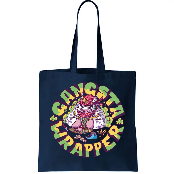 Gangsta Wrapper Unicorn Christmas Tote Bag