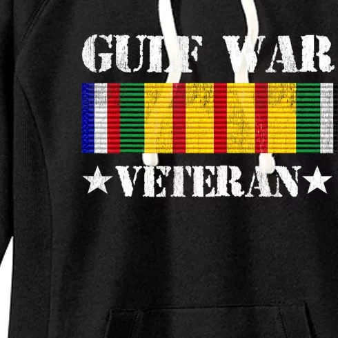 Gulf War Veteran Pride Persian Gulf Service Ribbon Women's Fleece Hoodie