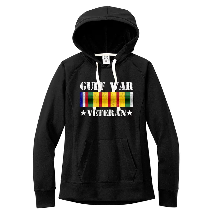 Gulf War Veteran Pride Persian Gulf Service Ribbon Women's Fleece Hoodie