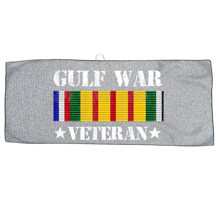 Gulf War Veteran Pride Persian Gulf Service Ribbon Large Microfiber Waffle Golf Towel