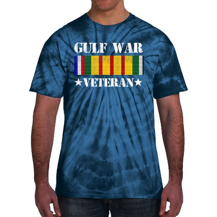 Gulf War Veteran Pride Persian Gulf Service Ribbon Tie-Dye T-Shirt