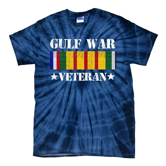 Gulf War Veteran Pride Persian Gulf Service Ribbon Tie-Dye T-Shirt