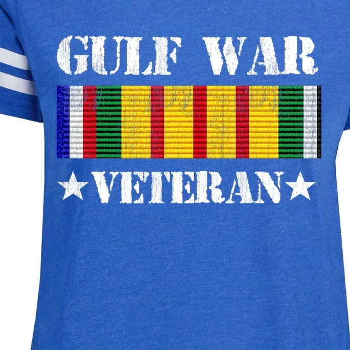 Gulf War Veteran Pride Persian Gulf Service Ribbon Enza Ladies Jersey Football T-Shirt