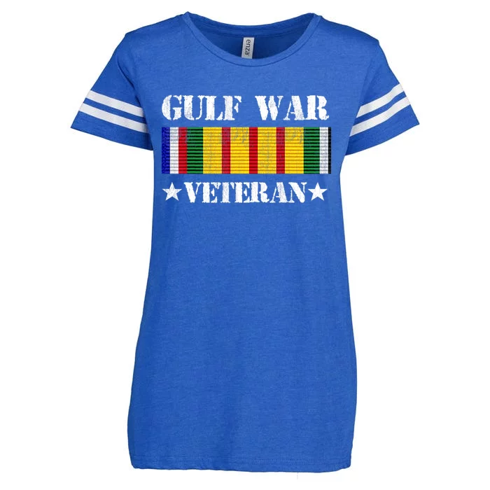 Gulf War Veteran Pride Persian Gulf Service Ribbon Enza Ladies Jersey Football T-Shirt