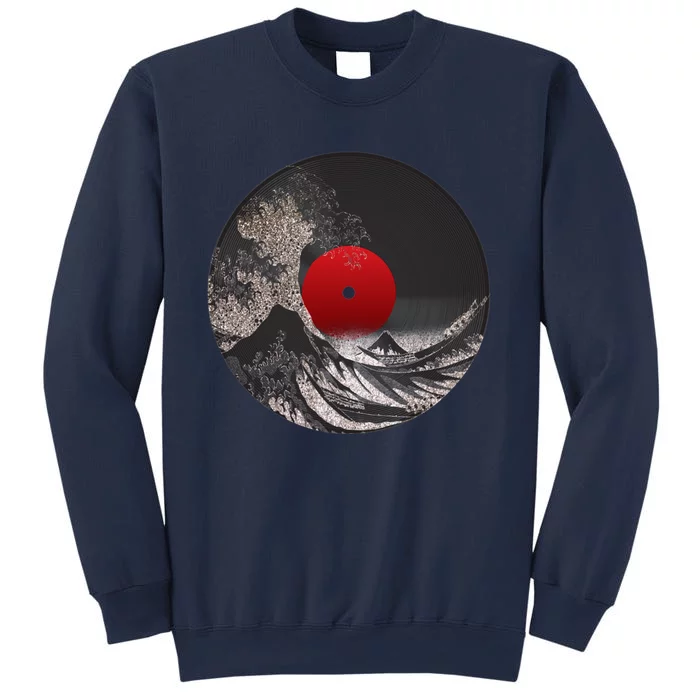 Great Waves Vinyl Vintage Design Sweatshirt