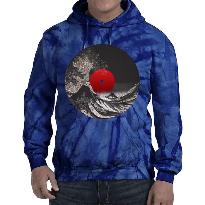 Great Waves Vinyl Vintage Design Tie Dye Hoodie