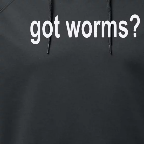 Got Worms Worm Farmer Fishing Performance Fleece Hoodie