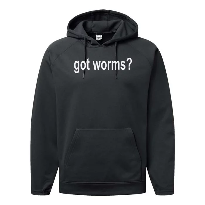 Got Worms Worm Farmer Fishing Performance Fleece Hoodie