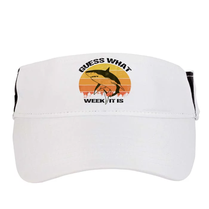 Guess What Week It Is Funny Shark Womens And Kids Adult Drive Performance Visor