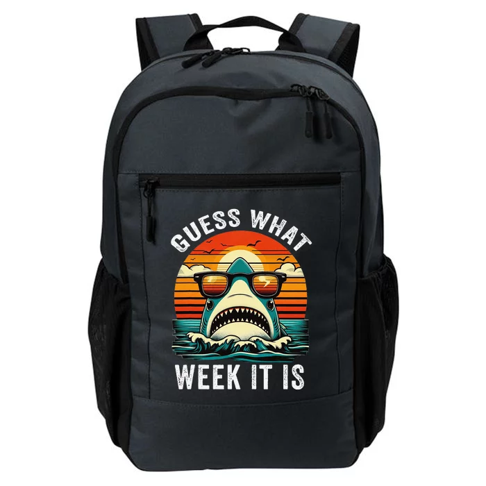 Guess What Week It Is Funny Shark Awareness Support Summer Daily Commute Backpack