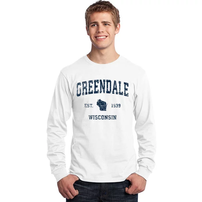 Greendale Wisconsin Wi Vintage Sports Design Tall Long Sleeve T-Shirt