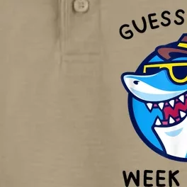 Guess What Week It Is Funny Shark Lover Birthday Party Shark Dry Zone Grid Performance Polo