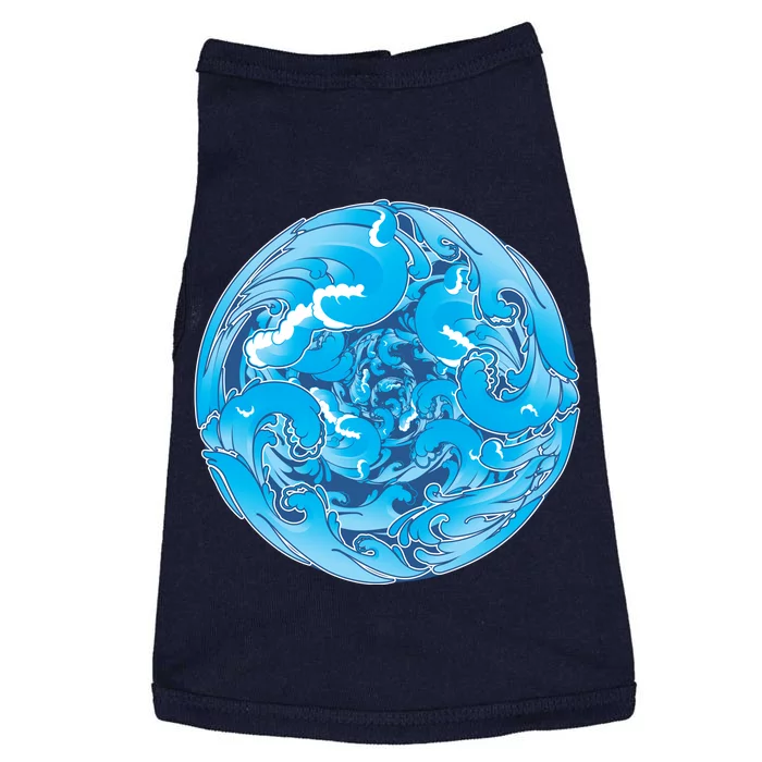 Great Wave Water Ball Emblem Doggie Tank