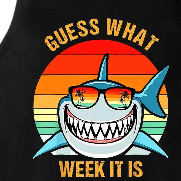 Guess What Week It Is Funny Shark Gift Ladies Tri-Blend Wicking Tank