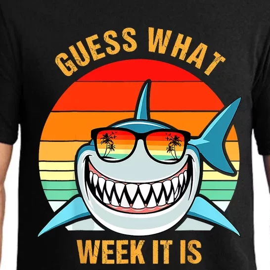 Guess What Week It Is Funny Shark Gift Pajama Set