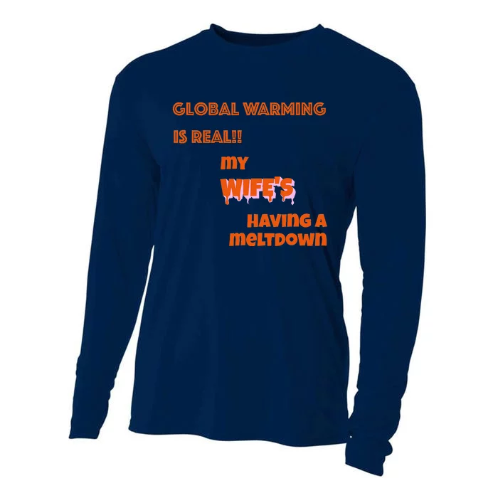 Global Warming Wife's Meltdown Cooling Performance Long Sleeve Crew