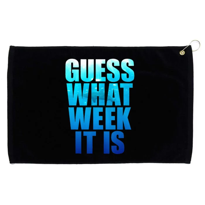 Guess What Week It Is Funny Shark Gift Grommeted Golf Towel