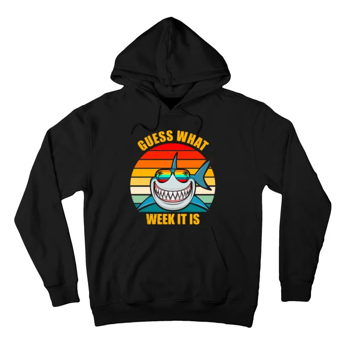 Guess What Week It Is Retro Shark Week Hoodie