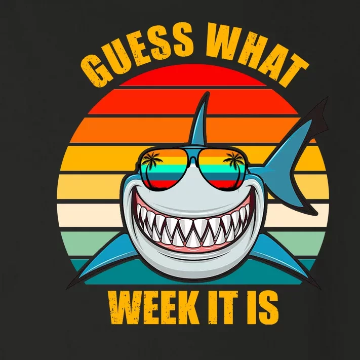 Guess What Week It Is Retro Shark Week Toddler Long Sleeve Shirt