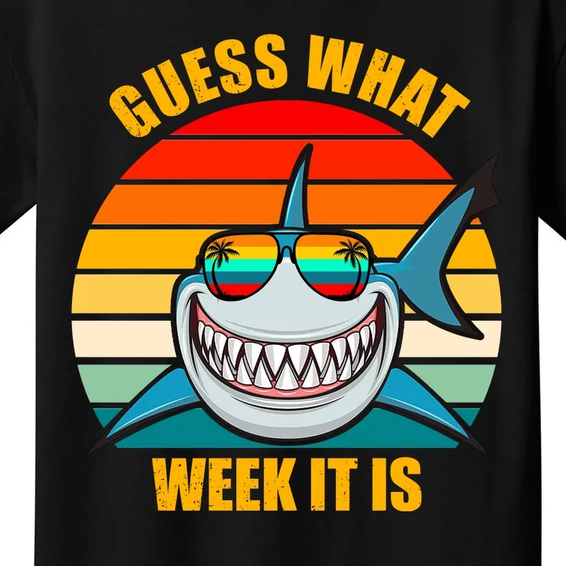 Guess What Week It Is Retro Shark Week Kids T-Shirt