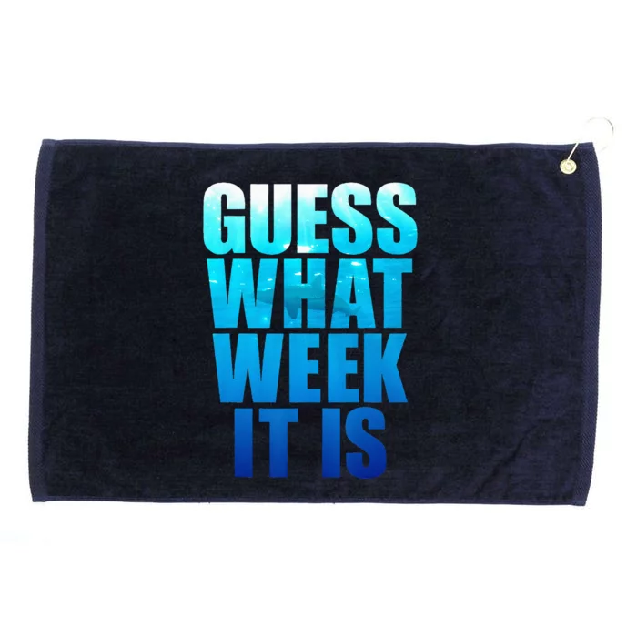 Guess What Week It Is Funny Shark Gift Grommeted Golf Towel