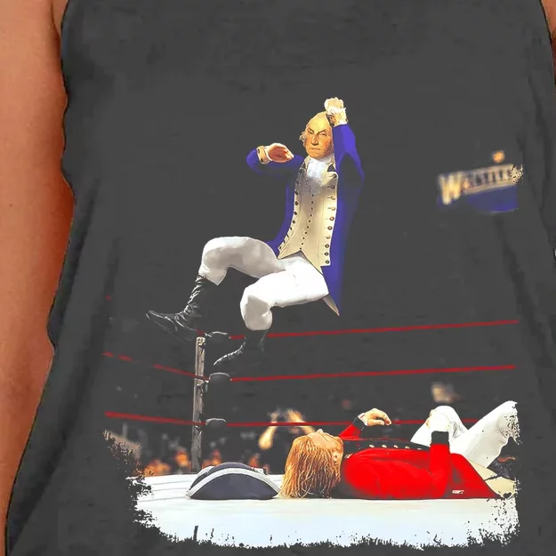 George Washington Wrestling Women's Knotted Racerback Tank