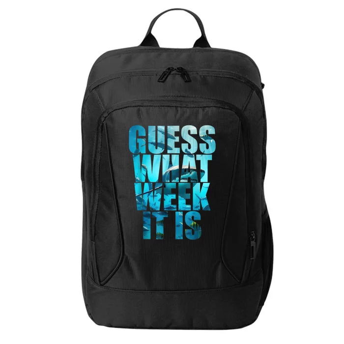 Guess What Week It Is Funny Shark Awareness City Backpack