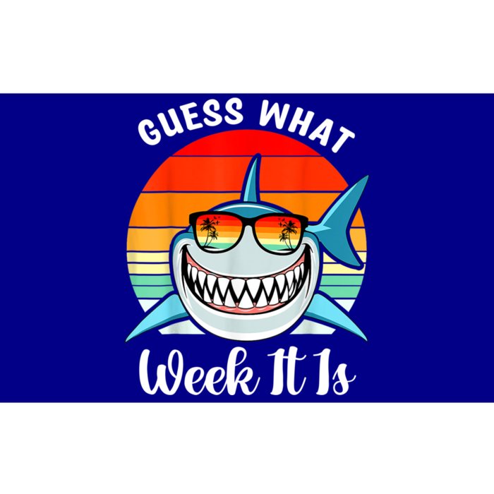 Guess What Week It Is Funny Shark Gift Womens & Kids Bumper Sticker