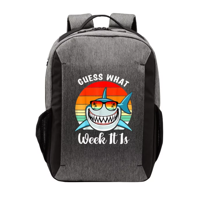 Guess What Week It Is Funny Shark Gift Womens & Kids Vector Backpack