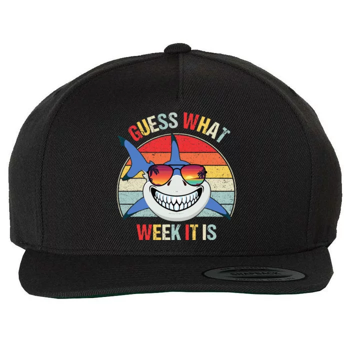 Guess What Week It Is Funny Shark Joke Wool Snapback Cap