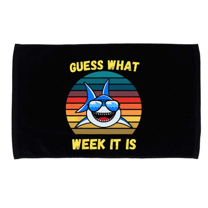 Guess What Week It Is Funny Shark Vintage Microfiber Hand Towel