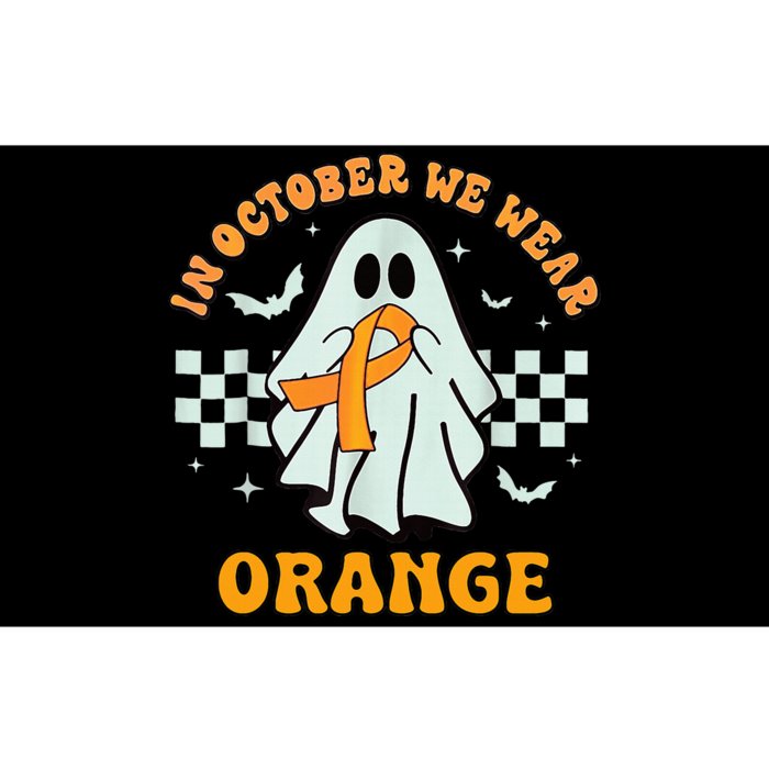 Groovy We Wear Orange Unity Day No Bullying Ghost Halloween Bumper Sticker