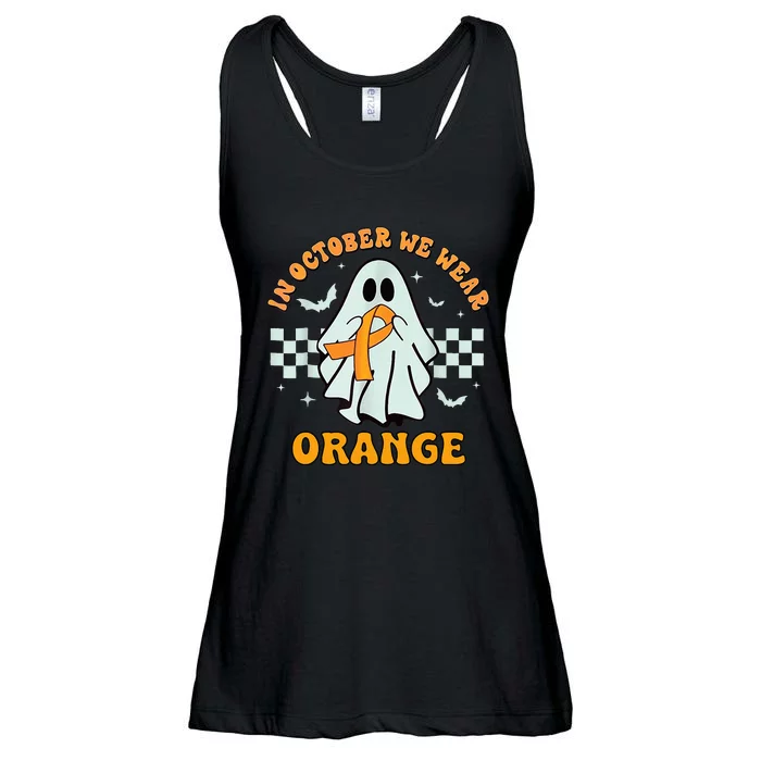 Groovy We Wear Orange Unity Day No Bullying Ghost Halloween Ladies Essential Flowy Tank