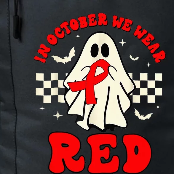 Ghost We Wear Red For Red Ribbon Week Awareness Daily Commute Backpack