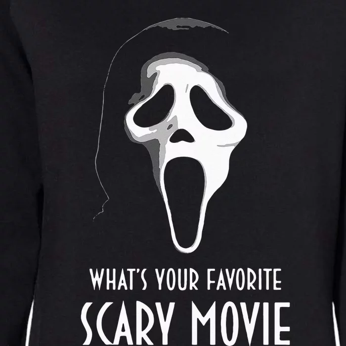 Ghostface Whats Your Favorite Scary Movie Halloween Womens California Wash Sweatshirt