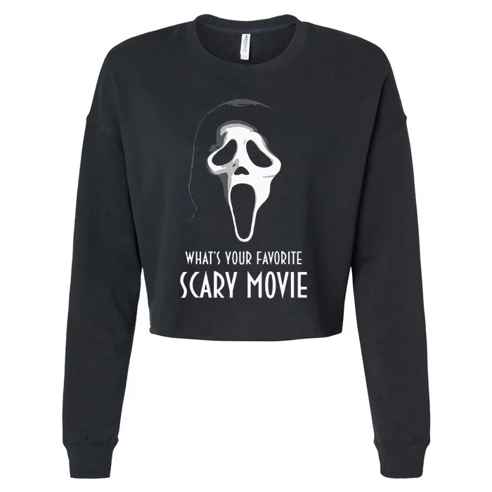 Ghostface Whats Your Favorite Scary Movie Halloween Cropped Pullover Crew