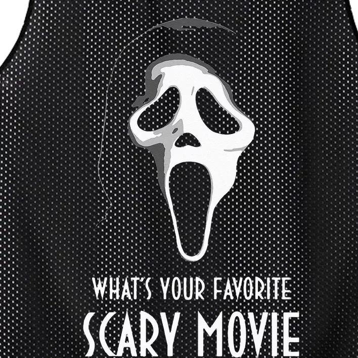 Ghostface Whats Your Favorite Scary Movie Halloween Mesh Reversible Basketball Jersey Tank