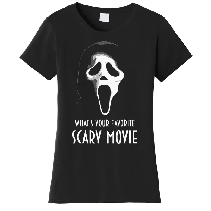 Ghostface Whats Your Favorite Scary Movie Halloween Women's T-Shirt