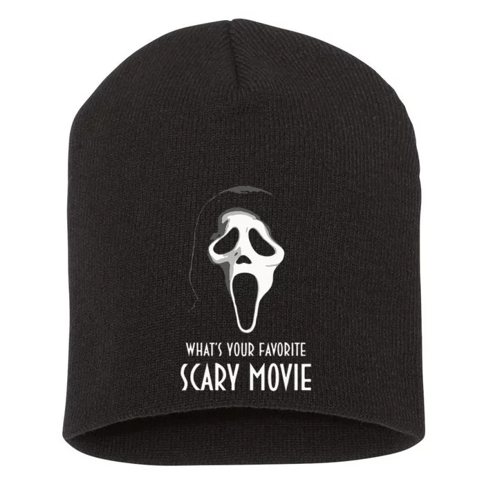 Ghostface Whats Your Favorite Scary Movie Halloween Short Acrylic Beanie