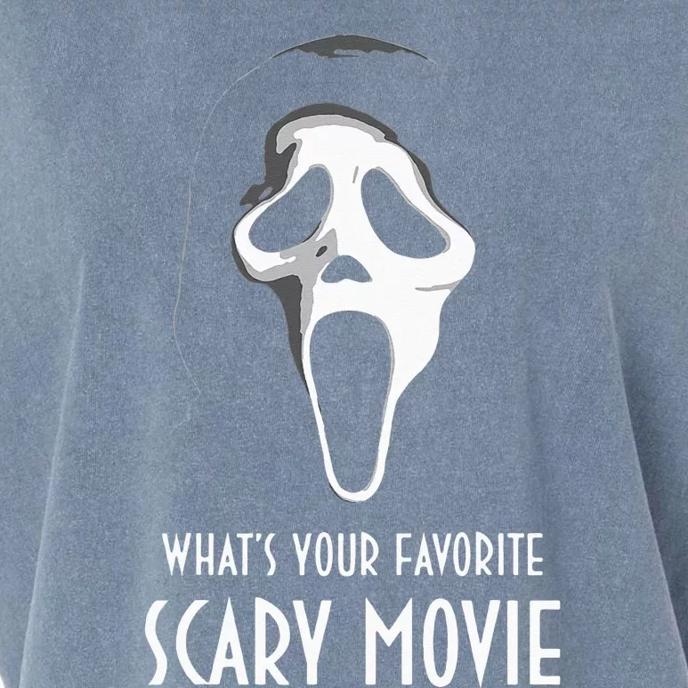 Ghostface Whats Your Favorite Scary Movie Halloween Garment-Dyed Women's Muscle Tee