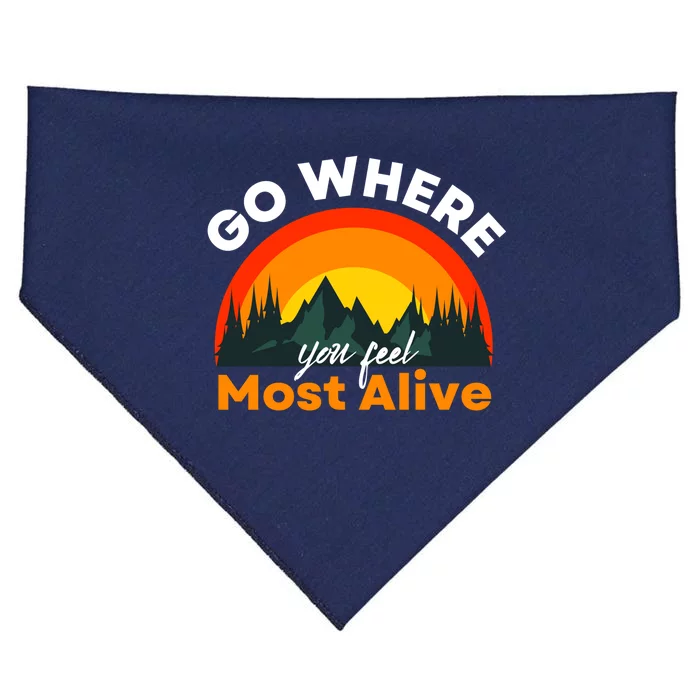 Go Where You Feel Most Alive Sunset Nature USA-Made Doggie Bandana