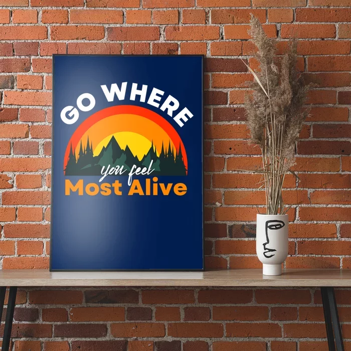 Go Where You Feel Most Alive Sunset Nature Poster