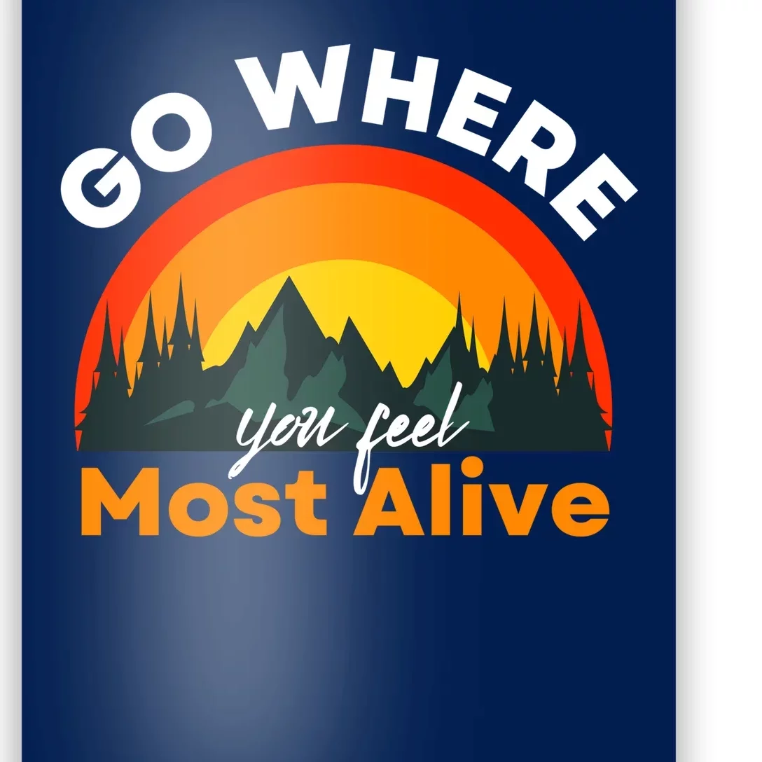 Go Where You Feel Most Alive Sunset Nature Poster