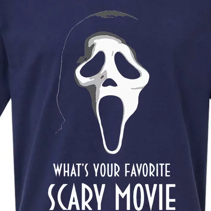 Ghostface Whats Your Favorite Scary Movie Halloween Sueded Cloud Jersey T-Shirt