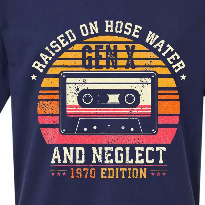 Gen X 1970 Edition Raised On Hose Water And Neglect Sueded Cloud Jersey T-Shirt