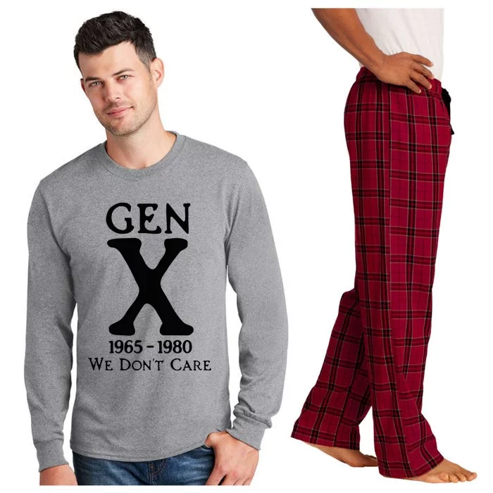 Gen X 1965 1980 We DonT Care Long Sleeve Pajama Set