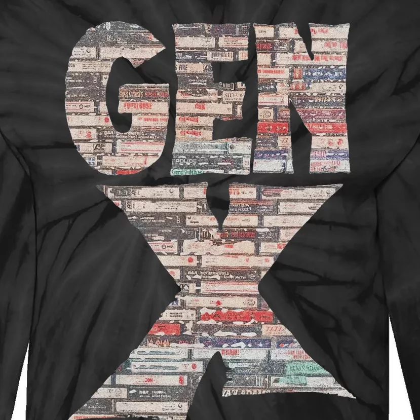 Gen X 80S Rock Cassettes Tie-Dye Long Sleeve Shirt