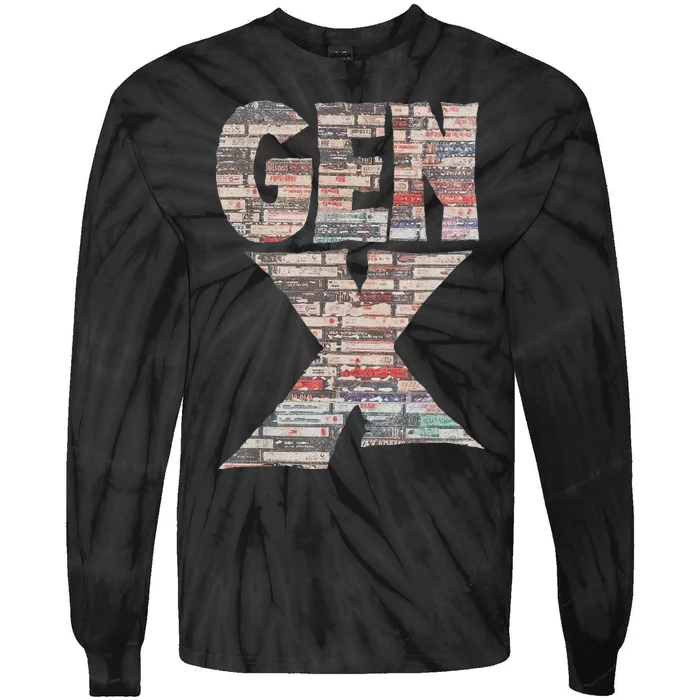 Gen X 80S Rock Cassettes Tie-Dye Long Sleeve Shirt